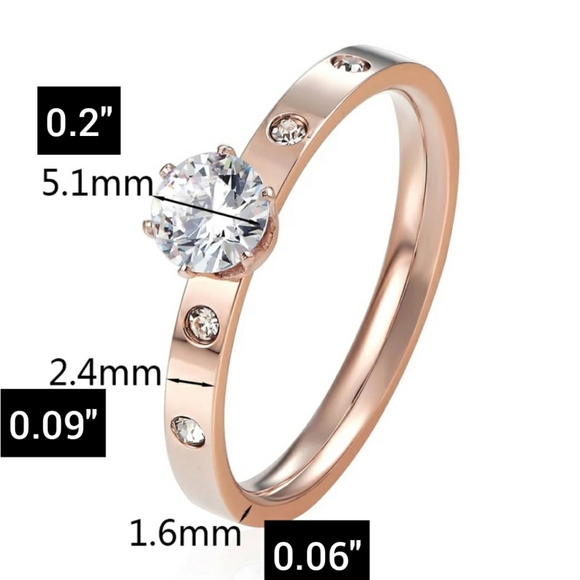 💚IN STOCK 💚 5⭐ rated  CZ Stainless Steel Ring - Picture 3 of 4